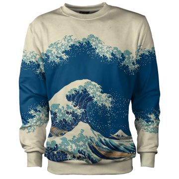 Hokusai blue graphic clearance sweatshirt