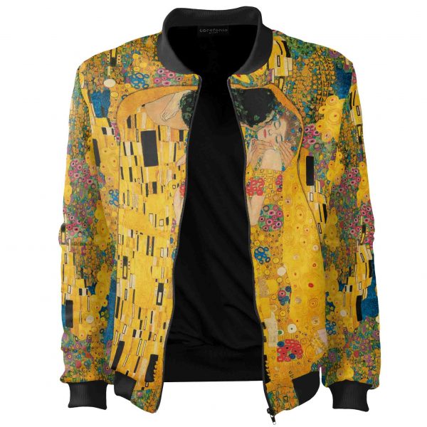 Kiss Gustav Klimt bomber jacket kurtka ubranie z malarstwem sztuka fullprint 3d Cacofonia