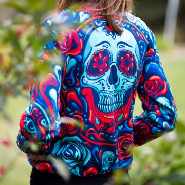 kolorowa bomberka w czaszki