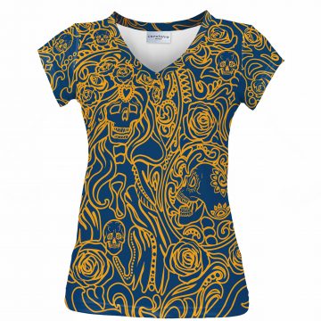 kolorowa koszulka v-neck