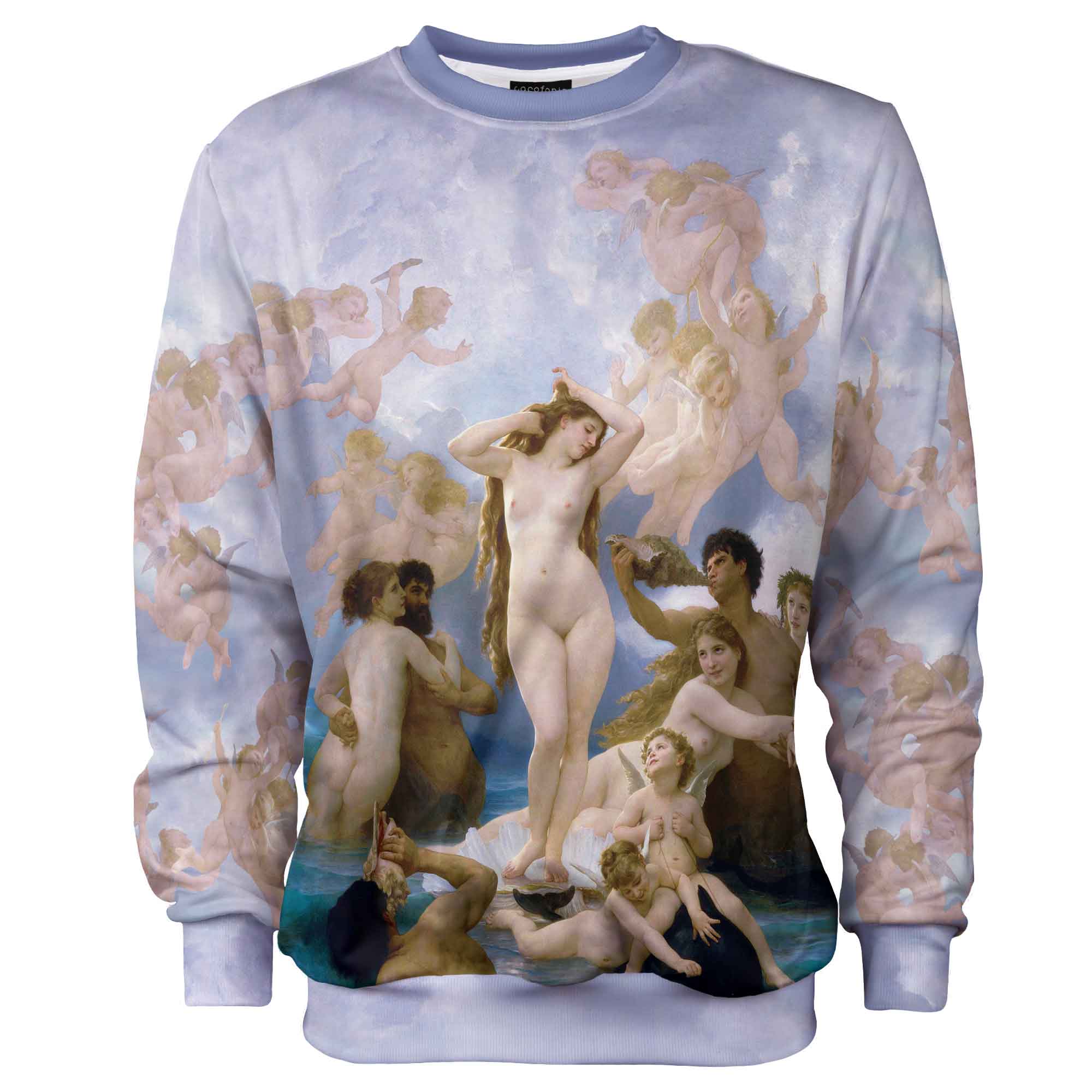 Lilac sweatshirt. William-Adolphe Bouguereau Birth of Venus, Cacofonia sewn in Poland. clothes with art (3)