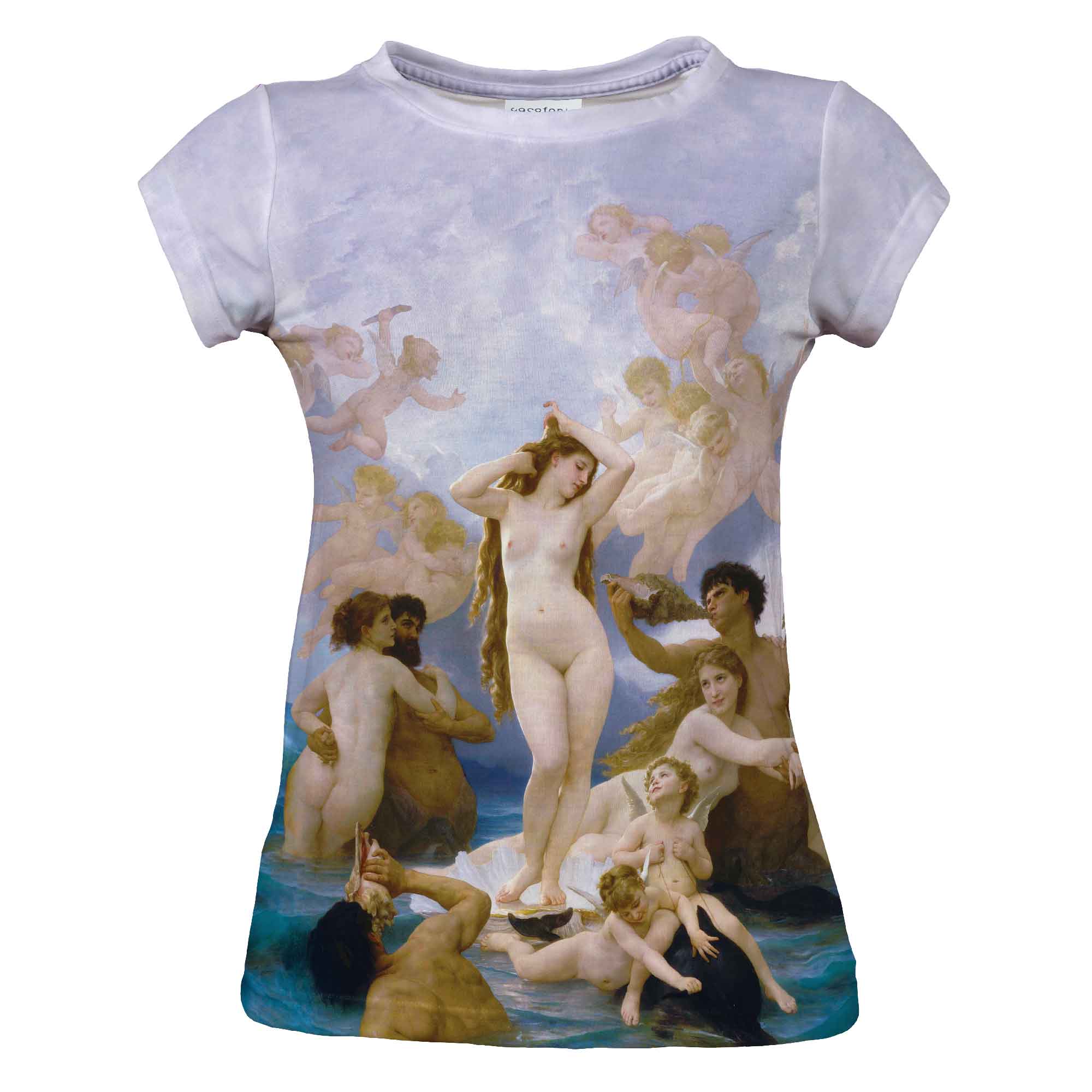 Cacofonia women's lilac shirt. William-Adolphe Bouguereau Birth of Venus, Cacofonia sewn in Poland. clothes with art (7)