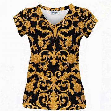 t-shirt damski v-neck elegancki