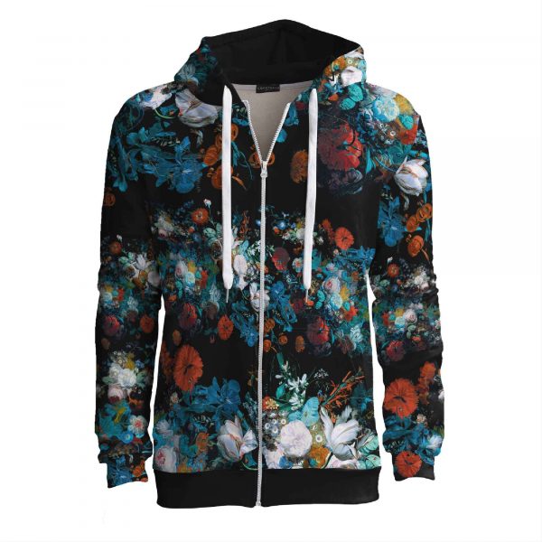 Still Life-zip-up-hoodie-with-flowers