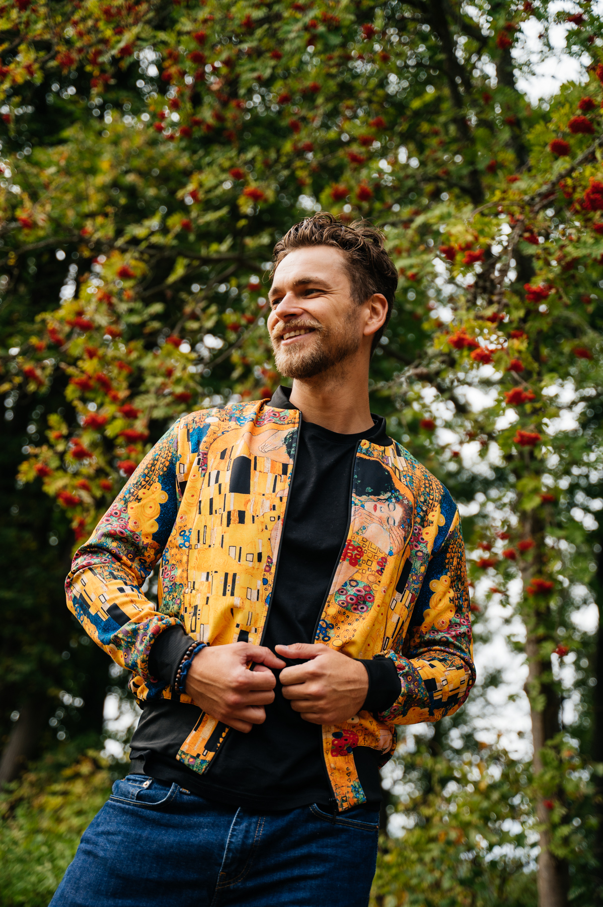 Candle Glow Kiss Bomber Jacket