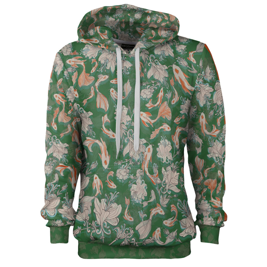 green hoodie